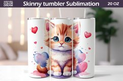 Watercolor Cat Valentine Tumbler Bundle I Cute Cat Tumbler Product Image 2