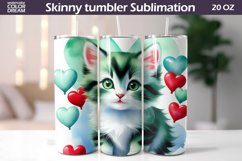 Watercolor Cat Valentine Tumbler Bundle I Cute Cat Tumbler Product Image 4