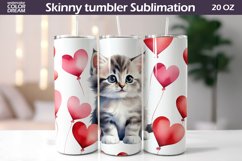 Watercolor Cat Valentine Tumbler Bundle I Cute Cat Tumbler Product Image 6