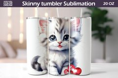 Watercolor Cat Valentine Tumbler Bundle I Cute Cat Tumbler Product Image 7