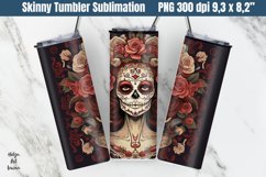 Catherine Skull 20 OZ Skinny Tumbler Sublimation Product Image 1