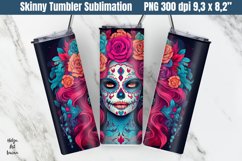 Catherine Skull 20 OZ Skinny Tumbler Sublimation Product Image 1