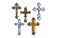 Religious crosses collection representing christianity faith Product Image 1