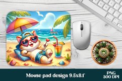 Cute cat mouse pad bundle | Animal mousepad sublimation Product Image 2