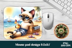 Cute cat mouse pad | Animal mouse pad | Mousepad PNG Product Image 1