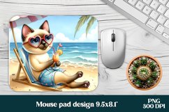Cute cat mouse pad bundle | Animal mousepad sublimation Product Image 4