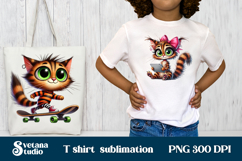 Funny cat clipart PNG | Cute cat sublimation design Product Image 1