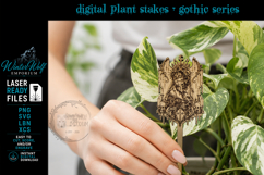 Gothic Plant Stake - Catrina - SVG PNG Laser Cut - Garden Product Image 1