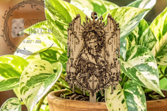 Gothic Plant Stake - Catrina - SVG PNG Laser Cut - Garden Product Image 3