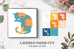 Shadow Box SVG Cat / Layer SVG File cat / Cat Product Image 1