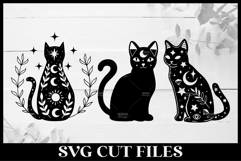 3 Cats Celestial Design for Cricut &amp; Silhouette Product Image 1