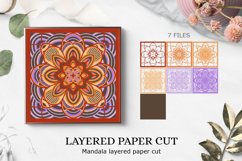Mandala layered paper cut / Mandala svg Product Image 1