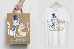Bride and Groom Cats PNG Funny Wedding sublimation, Bridal Product Image 4