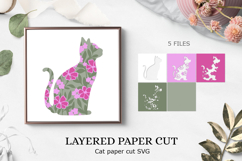 3d layered paper cut Cat / cat lightbox Product Image 1