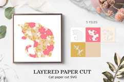 Shadow Box SVG Cat / Layer SVG File for Cricut / Cricut Cat Product Image 1