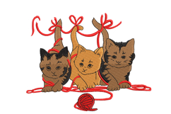 The Three Cats Embroidery Designs Product Image 1
