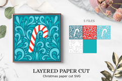 3D Christmas layered paper cut / christmas cricut paper Product Image 1