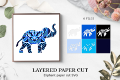 Elephant Mandala Layered paper cut / Elephant paper Product Image 1