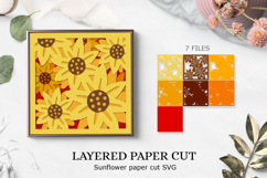 Sunflower multilayer postcard /3D Layered Sunflower Product Image 1