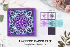 Mandala paper cutting / Mandala Papercut Shadowbox Template Product Image 1