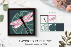Dragonfly layered paper / Papercut Shadow Box Product Image 1
