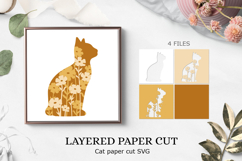 Shadow Box SVG Cat / Layer SVG File for Cricut / Cricut Cat Product Image 1