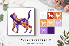 Shadow Box SVG Cat / Layer SVG File for Cricut / Cricut Cat Product Image 1