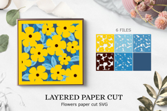 Flower shadowbox SVG / Layered paper cut Product Image 1