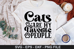 Cats are my favorite people SVG - Funny Cat Design Product Image 1
