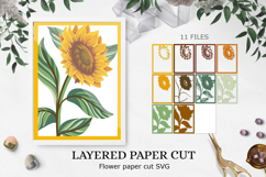 Sunflower light box SVG / Sunflower/ Sunflower paper cut Product Image 1