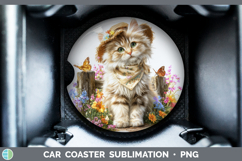 GorgeousCats Bandana Summer Car Coaster design.