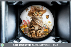 GorgeousCats Bandana Summer Car Coaster design.