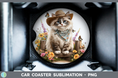 GorgeousCats Bandana Summer Car Coaster design.