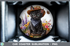GorgeousCats Bandana Summer Car Coaster design.
