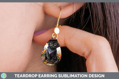GorgeousCats Bandana Summer Teardrop Earrings design.