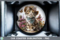 GorgeousCats Bandana Summer Car Coaster design.