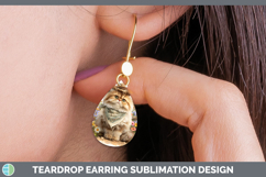 GorgeousCats Bandana Summer Teardrop Earrings design.