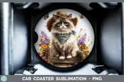GorgeousCats Bandana Summer Car Coaster design.