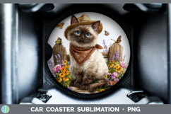 GorgeousCats Bandana Summer Car Coaster design.