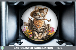 GorgeousCats Bandana Summer Car Coaster design.