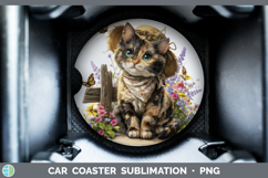 GorgeousCats Bandana Summer Car Coaster design.