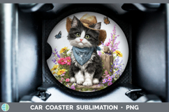 GorgeousCats Bandana Summer Car Coaster design.