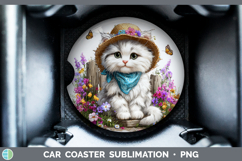 GorgeousCats Bandana Summer Car Coaster design.