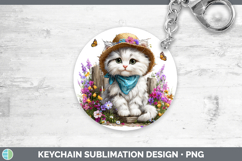 GorgeousCats Bandana Summer Keychain design.
