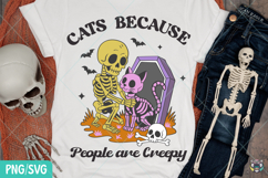 Retro Halloween Cat PNG SVG, Funny Spooky Season Clipart Product Image 3