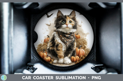 GorgeousCats Boho Autumn Car Coaster design.