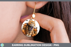 GorgeousCats Boho Autumn Round Earrings design.