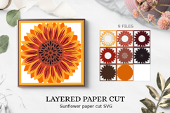 Flower Paper Cutting File / sunflower light box Product Image 1