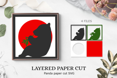 Shadow Box SVG panda / Layer SVG File panda Product Image 1