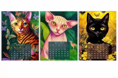 Calendar 2023 Printable | Fantastic Cats Calendar Product Image 9